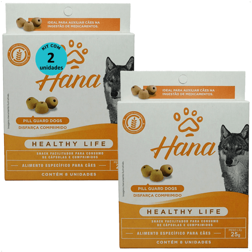 SNACK HANA HEALTHY LIFE PILL GUARD DISFARÇA COMPRIMIDOS 25G PARA CÃES KIT COM 2 SNACK HANA HEALTHY LIFE PILL GUARD DISFARÇA COMPRIMIDOS 25G PARA CÃES KIT COM 2